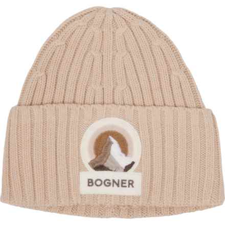 Bogner Bony Logo Beanie in Silver Desert