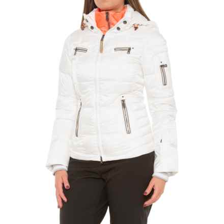Bogner Carry Down Hooded Ski Jacket - Waterproof, Insulated in Liquid Silver