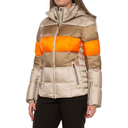 Bogner Colly-D Quilted Down Hooded Ski Jacket - Waterproof, Insulated in Powder Champagne