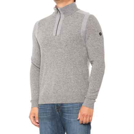 Bogner Darius-20 Sweater - Zip Neck in Grey Mélange