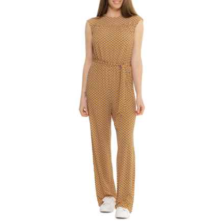 Bogner Eliana Jumpsuit - Short Sleeve in Orange/Lilac Print
