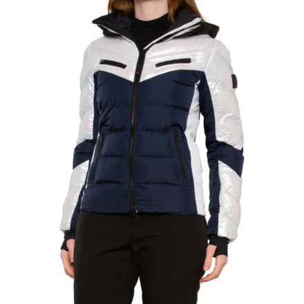 Bogner Fire + Ice Farina3 Hooded Ski Jacket - Insulated in 732 Black/White/Navy