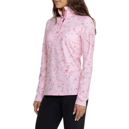 Bogner Fire + Ice Ilvy 3 Base Layer Top - Zip Neck, Long Sleeve in Parisian Pink