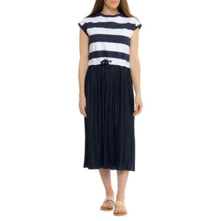 Bogner Fire + Ice Ira Dress - Short Sleeve in Navy Stripes