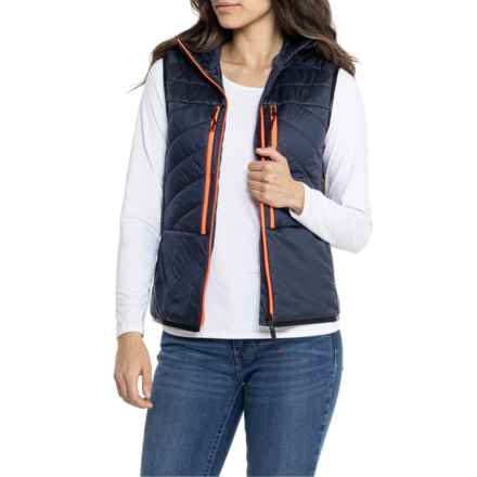 Bogner Fire + Ice Lea Hooded Puffer Vest - Insulated in Deepest Navy