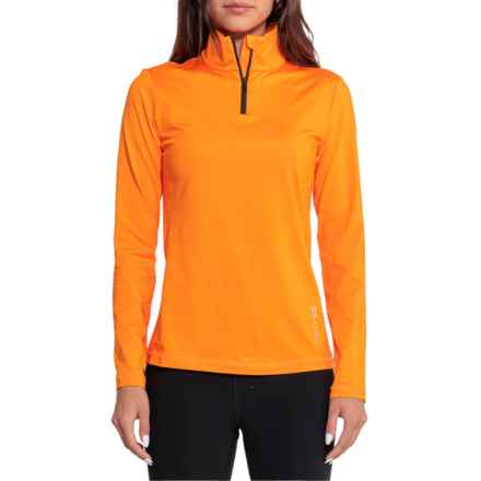 Bogner Fire + Ice Margo2 Technical Base Layer Top - Zip Neck, Long Sleeve in Tangelo