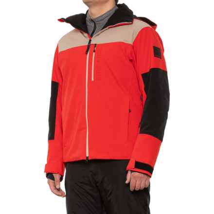 Bogner Fire + Ice Racer-T Stretch Color-Block Hooded Ski Jacket - Waterproof, Insulated in Red