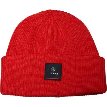 BOGNER FIRE+ICE Made in Italy Tarek Beanie - Virgin Wool in Red Orange