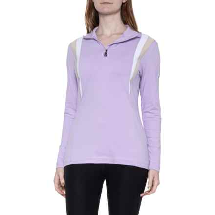 Bogner Frizzy Technical Shirt - Zip Neck, Long Sleeve in Mauve