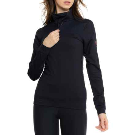 Bogner Ganya Technical Midlayer Shirt - Zip Neck, Long Sleeve in Black