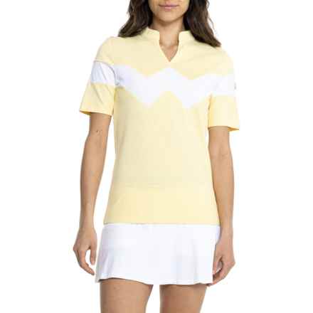 Bogner Golf Donice Pique Golf Shirt - Short Sleeve in Pastel Yellow