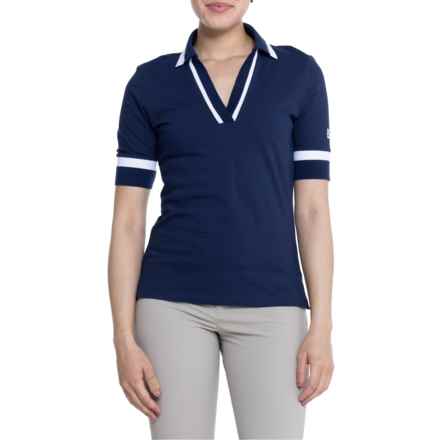 Bogner Golf Elonie Golf Shirt - Short Sleeve in Midnight Blue