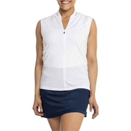 Bogner Golf Eva Shirt - Zip Neck, Sleeveless in White