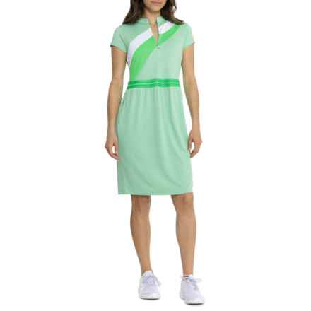 Bogner Golf Gini Zip Neck Dress and Shorts - Short Sleeve in Faded Mint