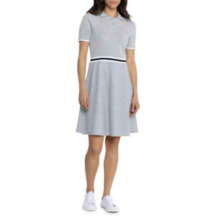 Bogner Golf Kasja Polo Dress - Short Sleeve in Light Grey