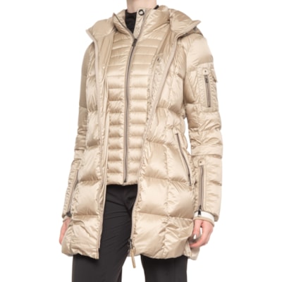 Bogner Holly Hooded Down Puffer Coat for Women | 776 Stone