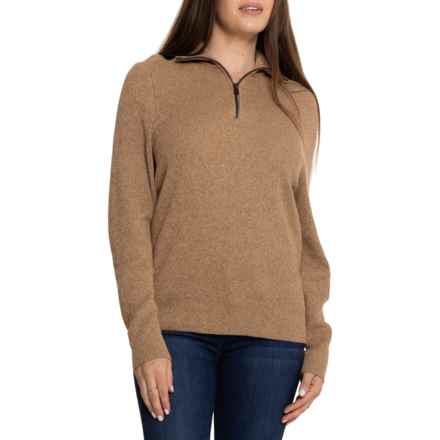 Bogner Lennard Knit Sweater - Zip Neck in Dark Ginger