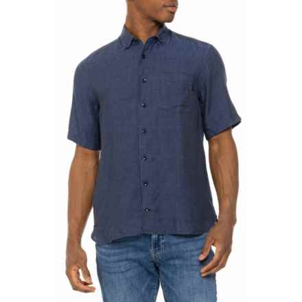 Bogner Lykos Woven Shirt - Linen, Short Sleeve in Navy