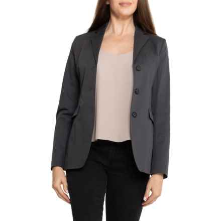 Bogner Mabel Stretch-Cotton Blazer in Off-Black