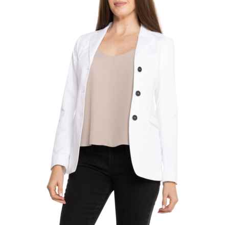 Bogner Mabel Stretch-Cotton Blazer in White