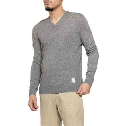 Bogner Maddox V-Neck Sweater - Virgin Wool-Cashmere Blend in Grey Mélange