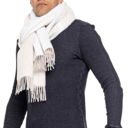 Bogner Made in Italy Xouri Boucle Scarf - Virgin Wool (For Men) in Off White