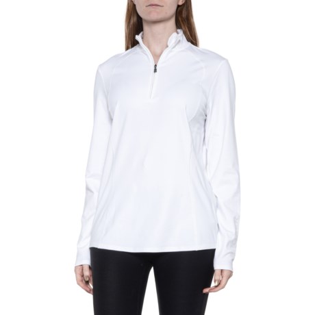 Bogner Madita Technical Shirt - Zip Neck, Long Sleeve in White