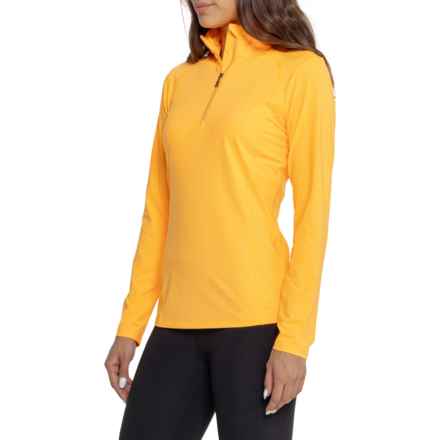 Bogner Medita Base Layer Top - Zip Neck, Long Sleeve in Vibrant Orange