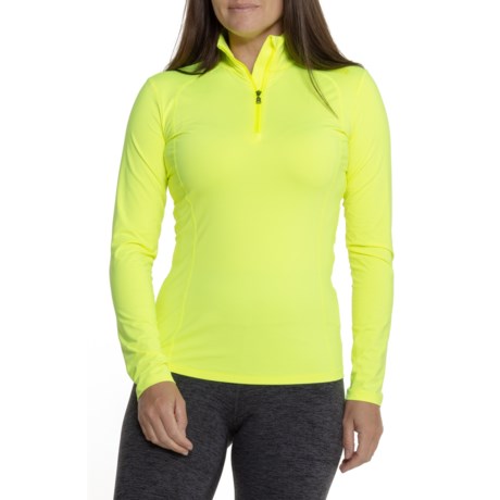 Bogner Medita Shirt - Zip Neck, Long Sleeve in Vibrant Yellow