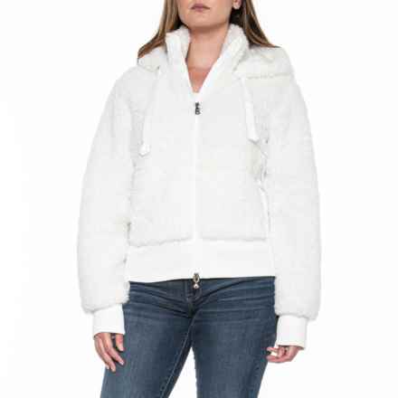 Bogner Nurin Teddy Fleece Midlayer Jacket in Off-White