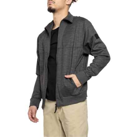 Bogner Raffy Shirt - Virgin Wool, Full Zip in Grey Mélange