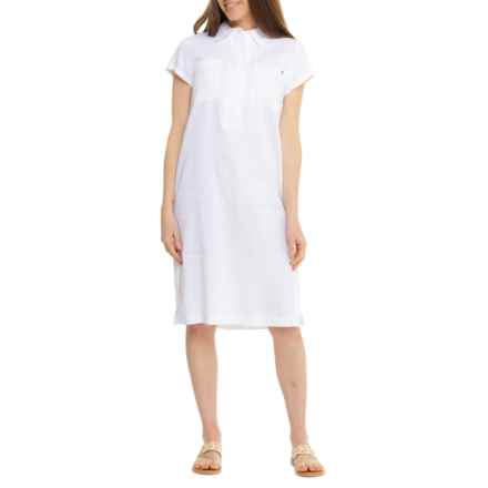 Bogner Robin Dress - Linen, Short Sleeve in White