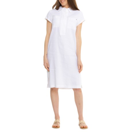 Bogner Robin Dress - Linen, Short Sleeve in White