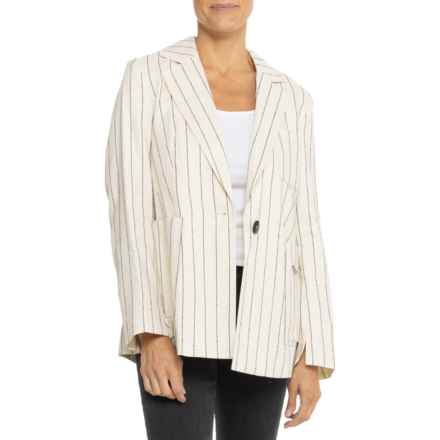 Bogner Ronia One-Button Blazer - Linen in Eggshell