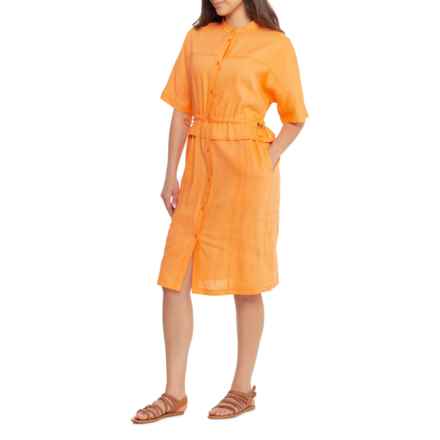 Bogner Rubina Dress - Linen, Elbow Sleeve in Paradise Beach