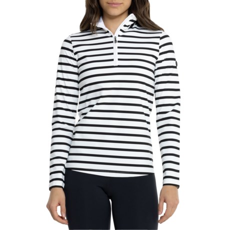 Bogner Sport Maddie-O Technical Shirt - Zip Neck, Long Sleeve in Off-White