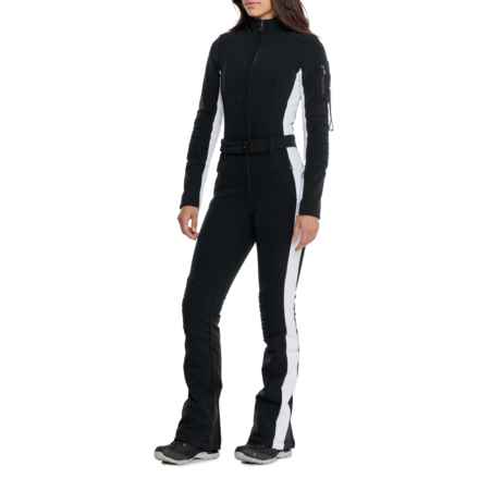 Bogner Sport Mathilde Belted Striped Ski Suit in Black