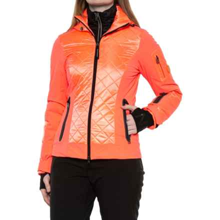 Bogner Tine Hooded Ski Jacket - Waterproof, Insulated in Neonred