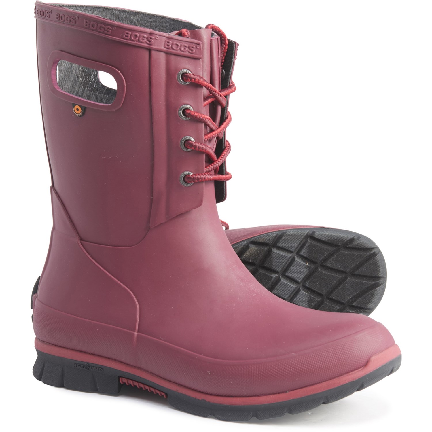 burgundy rain boots