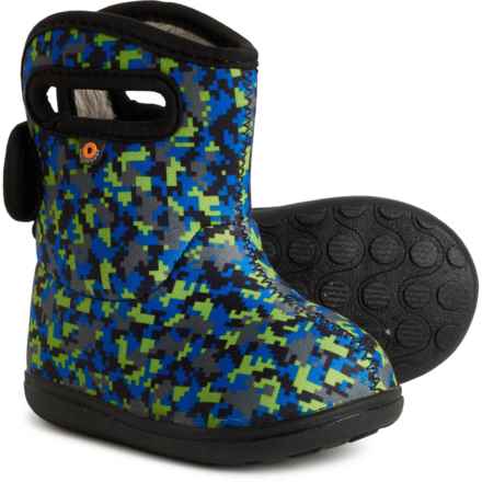 Bogs Footwear Boys Bogs II Digital Maze Neoprene Boots - Waterproof, Insulated in Black Multi