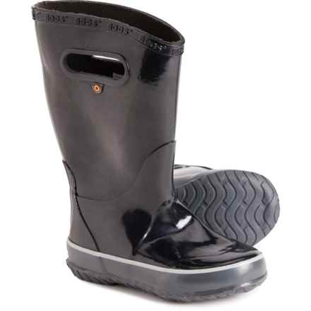 Bogs Footwear Boys Puddle Solid Rain Boots - Waterproof in Black