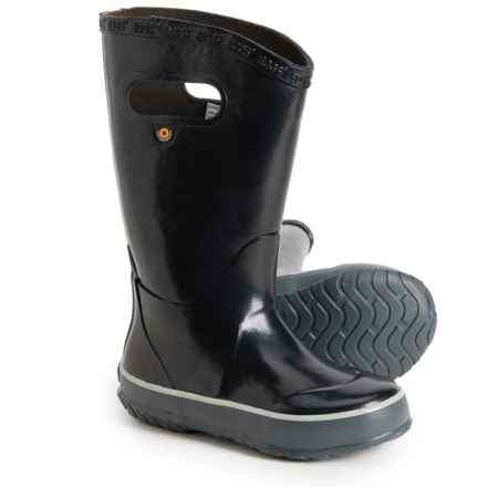 Bogs Footwear Boys Puddle Solid Rain Boots - Waterproof in Black