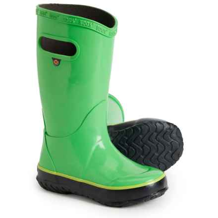 Bogs Footwear Boys Puddle Solid Rain Boots - Waterproof in Green