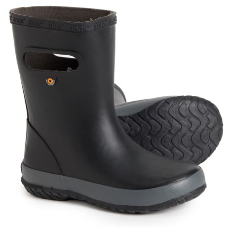 Bogs Footwear Boys Skipper Solid Rain Boots - Waterproof in Black