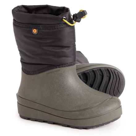 Bogs Footwear Boys Snow Shell Boots - Waterproof in Dkgrn Mlti