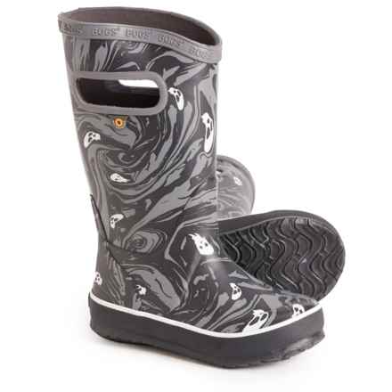 Bogs Footwear Boys Spooky Rain Boots - Waterproof in Gray Multi