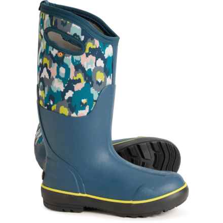 Bogs Footwear Classic II Tall Ikat Farm Boots - Waterproof, Insulated (For Women) in Indigo Multi
