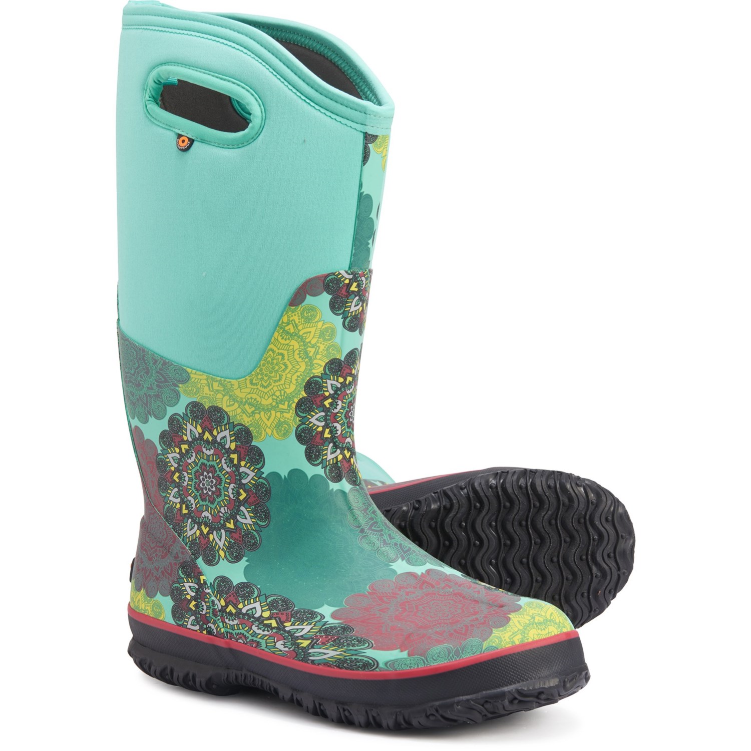 mint green rain boots