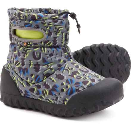 Bogs Footwear Girls B-Moc Snow Adventure Boots - Waterproof, Insulated in Gray Multi