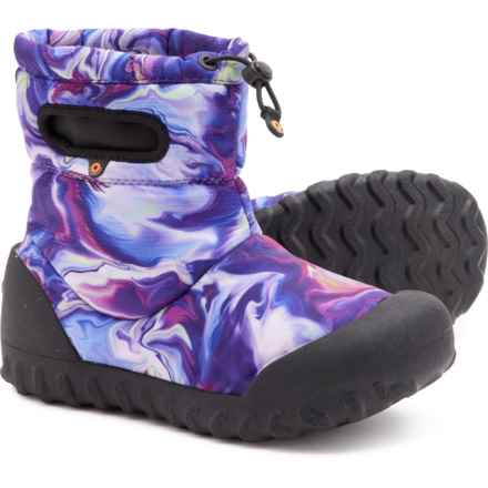 Bogs Footwear Girls B-Moc Snow Oil Twist Boots - Waterproof, Insulated in Purple Multi